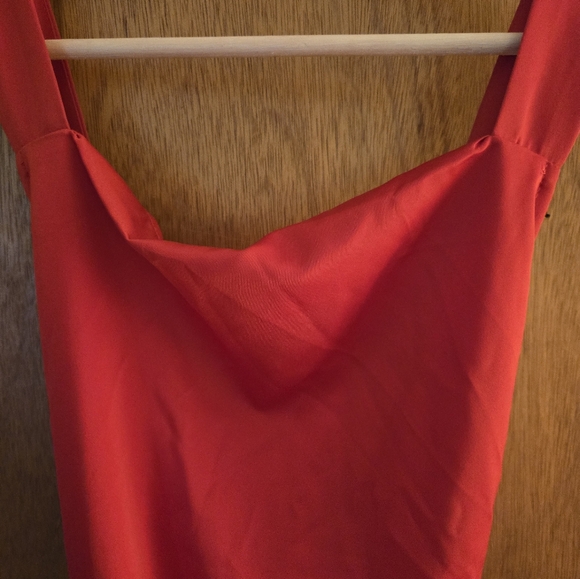 Commense Red Cowlneck Maxi Gown - Picture 7 of 8
